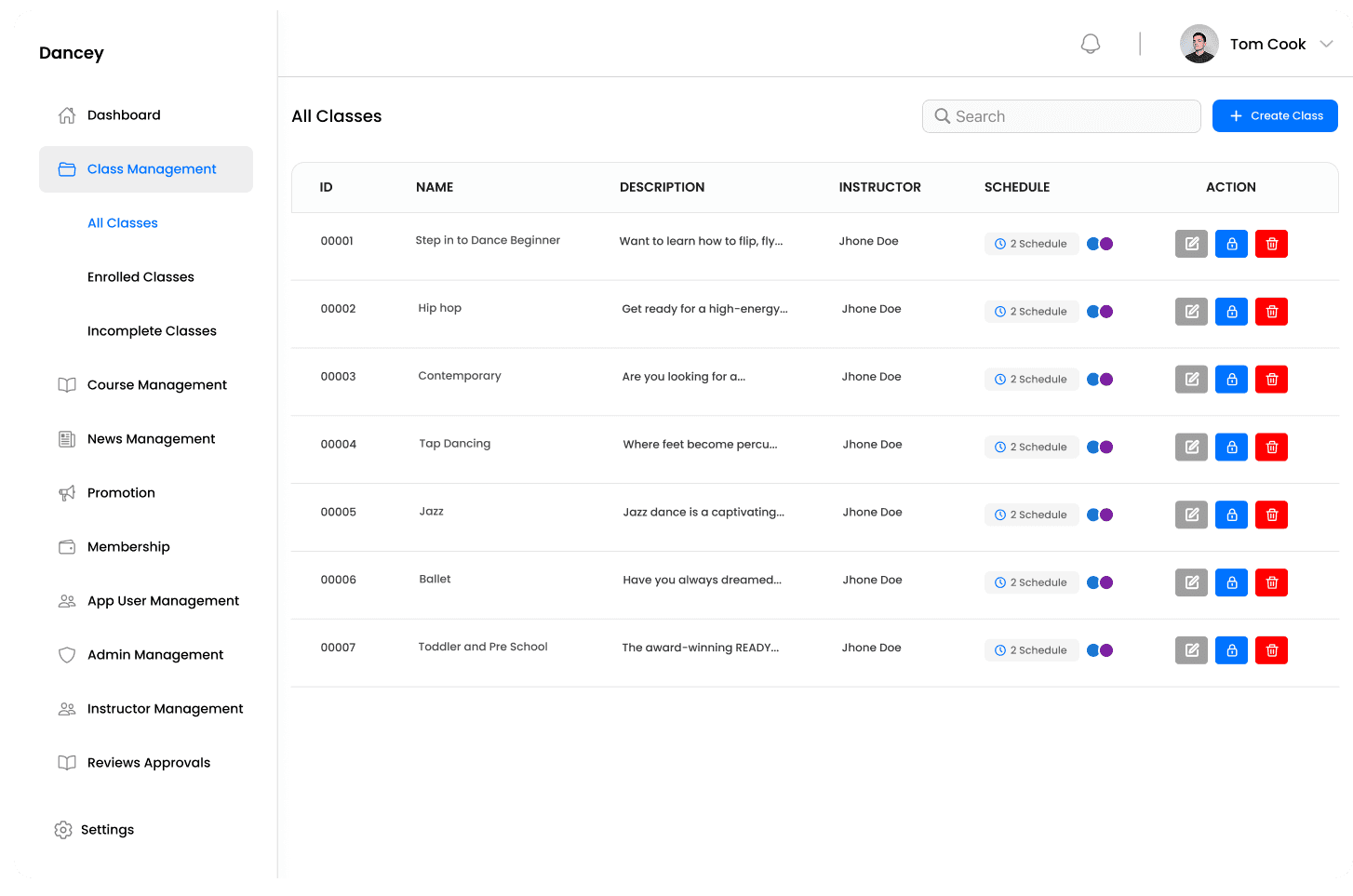 Class Management — Centralize all class information and track progress effortlessly.
