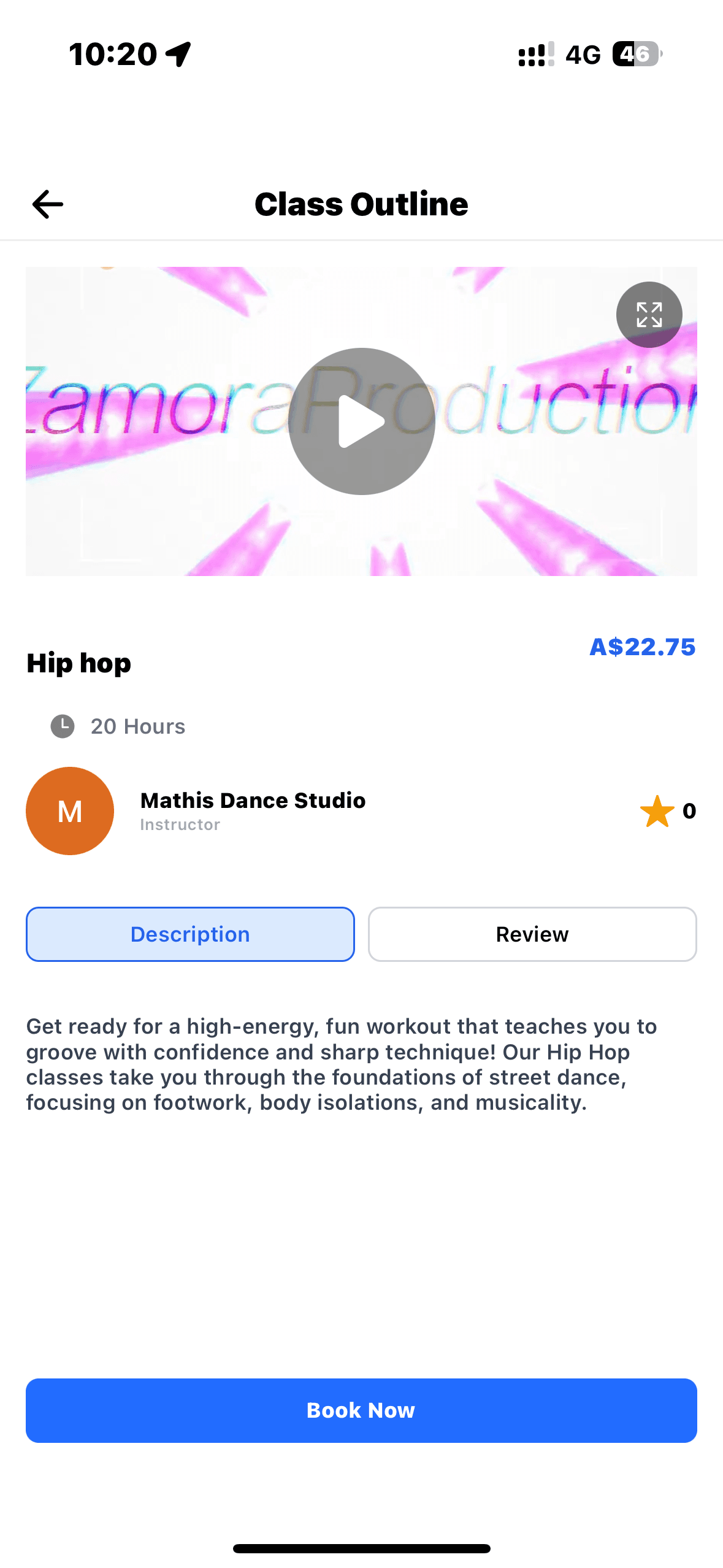 Class management screen